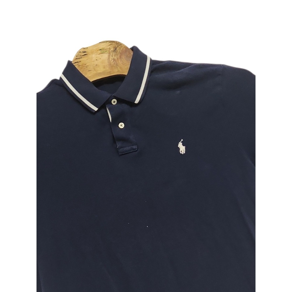 Polo Ralph Lauren Polo Shirt Big #2 Embroideredy Solid Custom Slim Fit Large